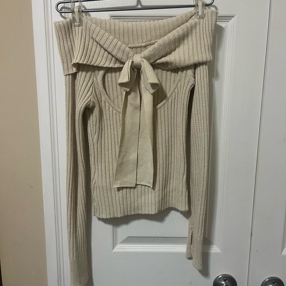Motel Rocks Off-Shoulder Ribbed Sweater - Picture 5 of 5